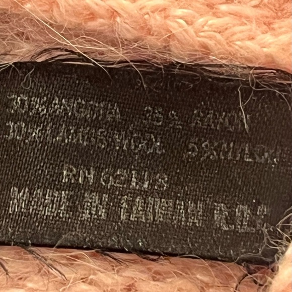 Vintage Fia Italia 1980s Angora Pink Collared Sweater Lambswool L CottageCore - Picture 11 of 16